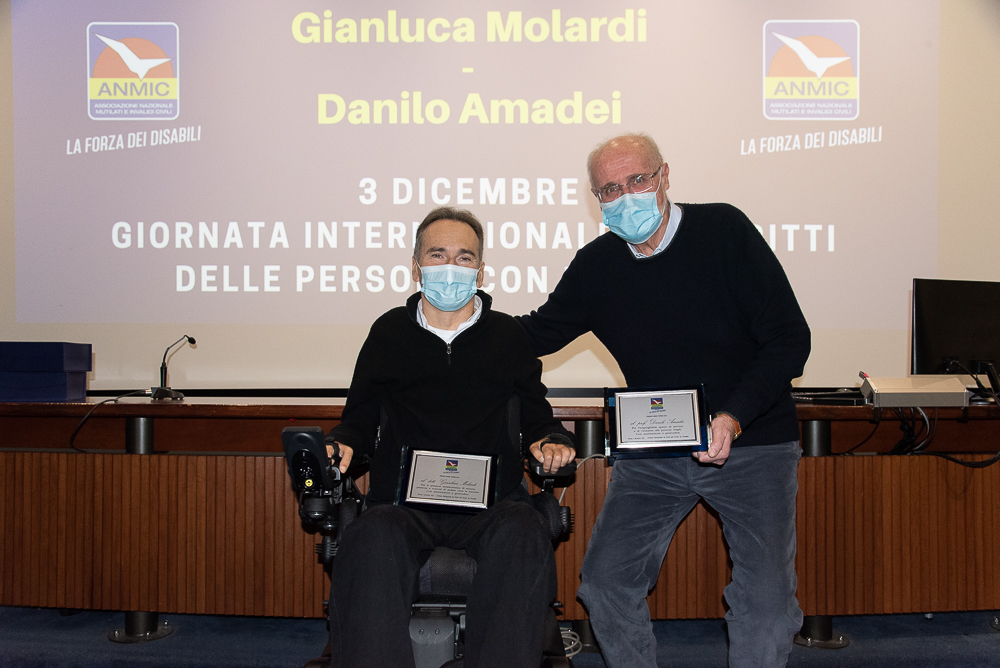 Emozioni e applausi per il Premio Anmic Parma 2021 a Molardi e Amadei
