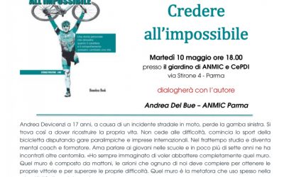 Martedì 10 maggio, alle 18, presentazione di “Credere all’impossibile” di Andrea Devicenzi