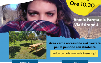 Inaugurazione “Giardino di Luana” in Anmic: sabato 7 maggio, alle 10.30