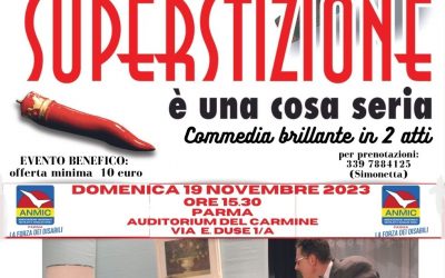 Commedia all’auditorium del Carmine a sostegno di Anmic, domenica 19 novembre