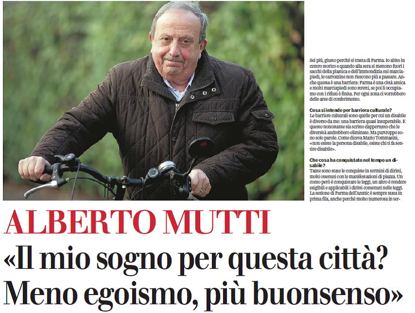 Mutti alla Gazzetta di Parma: “Il mio sogno per la città? Meno egoismo, più buonsenso”