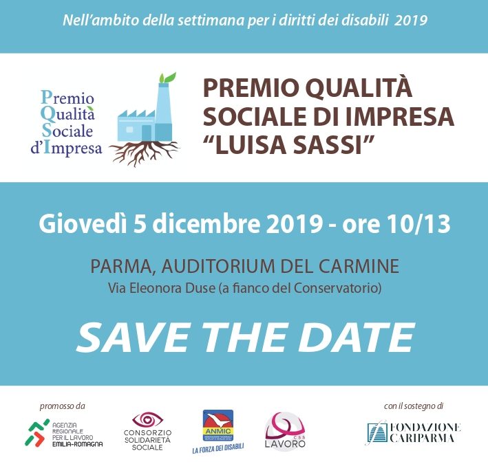 Premio Qualità Sociale d’Impresa: il 5 dicembre con Bonaccini