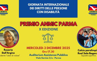 Premio Anmic Parma alla decima edizione: mercoledì 3 dicembre la cerimonia