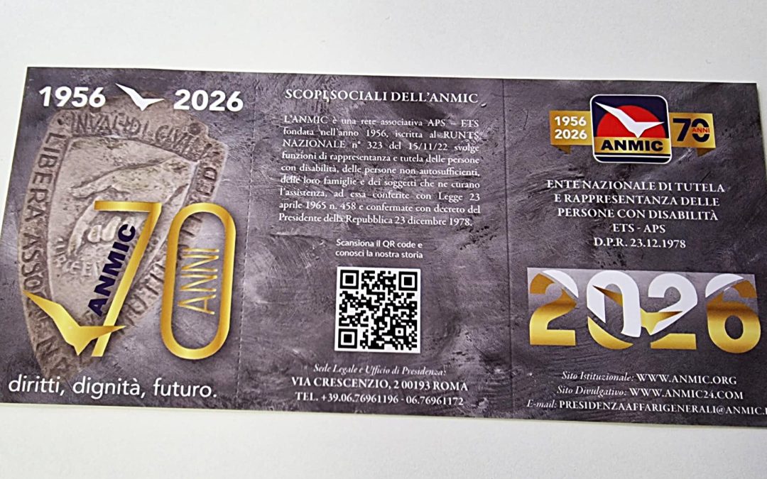 Aperto il tesseramento 2026: Anmic Parma compie 70 anni. Unisciti a noi!