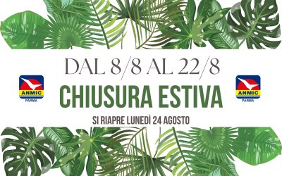 Gli orari estivi e le chiusure di Anmic Parma