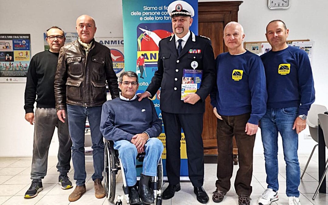 Il nuovo comandante di Polizia Locale, Varno Maccari, in visita in Anmic