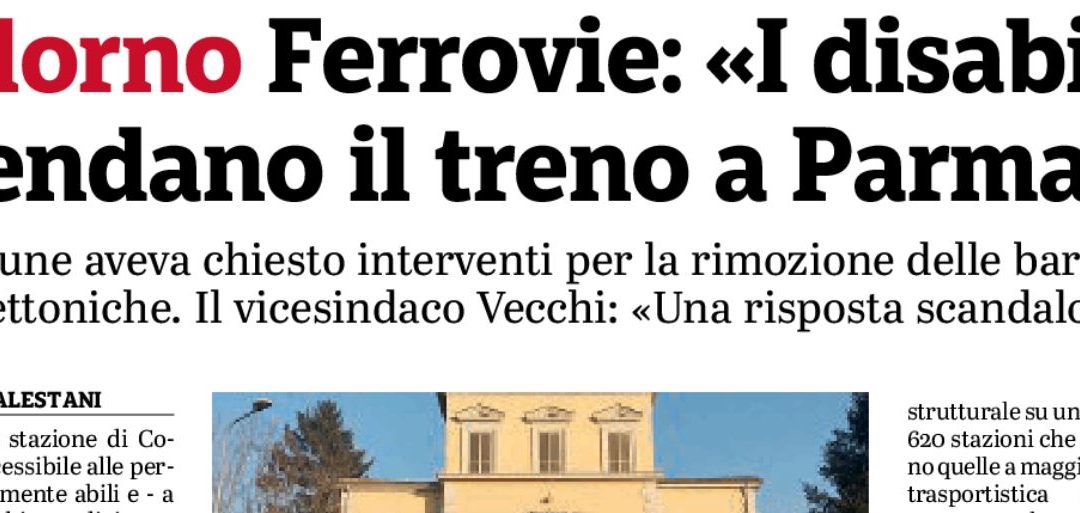 Anmic: “Le parole di Ferrovie sulla stazione di Colorno? Vergognose e offensive”